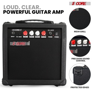 5 Core Guitar Amplifier 20W Electric Portable <b>Mini</b> Amp w Built in 6.5" <b>Speaker</b> Aux Headphone Jack - Product Image 3