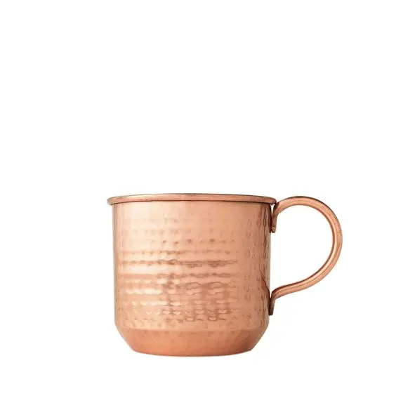 Ready Stock Drinkware Copper Mugs Small In Size Metal Mini Moscow Mule Mug For Tea And Coffee Metal Cup With hammered Design