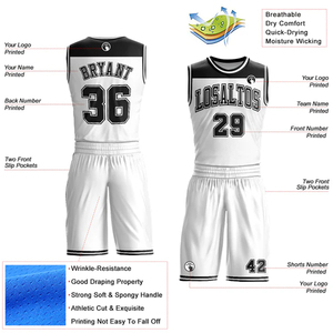 Uniformes de Baloncesto para Clubes Juveniles y Adultos, Jersey y Pantalones Cortos con Estampado Digital del Equipo, Nombre y Número Personalizados, Conjuntos Deportivos - Product Image 3