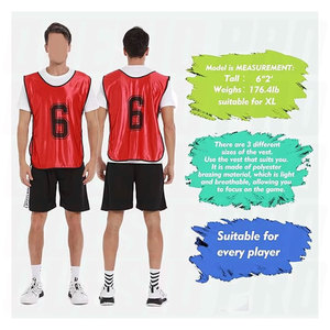 Sports Pinnies Numbered Practice Vest Breathable <b>Training</b> <b>Bibs</b> for Soccer Basketball Scrimmage Team Identification Lightweight - Product Image 2