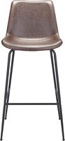Chaises de bar modernes de style américain en similicuir avec dossier et repose-pieds en métal pour meubles de bar et de café