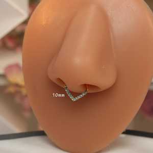 Anneau de nez turquoise, bijoux de piercing nasal 16g, bijoux de piercing corporel, bijoux de piercing conque, anneau de septum - Product Image 1