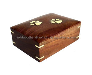 Wooden Urn <b>Box</b> for Pet Ashes Wood Cremation Urns for Cat and Dog Ashes <b>Keepsake</b> Urns at Low Price - Product Image 1
