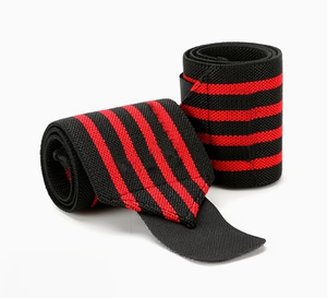 Bandes de maintien réglables pour poignets avec fermeture Velcro pour la musculation, unisexe, noir et rouge, sangles de soutien élastiques - Product Image 3