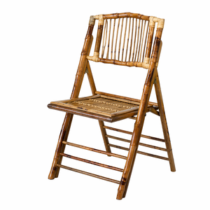 Wholesale Bamboo Folding Chair Stick Back Design Natural Event <b>Seating</b> <b>for</b> Indoor Outdoor Wedding Furniture OEM ODM - Product Image 2