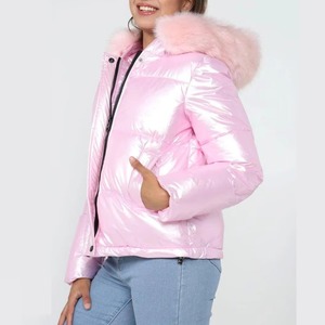 Trending <b>Women</b> <b>Zipper</b> Puffer <b>Jacket</b> Windproof OEM Winter <b>Jacket</b> Manufacturer Custom Fur Hood Wholesale Puffer <b>Women</b> <b>Jacket</b> - Product Image 3