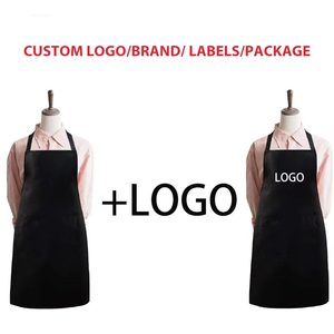 High Quality Bulk Custom Logo Design Bar Uniforms <b>Aprons</b> Cooking Black Cotton Polyester Man Women Garden Bib Chef <b>Kitchen</b> <b>Aprons</b> - Product Image 6