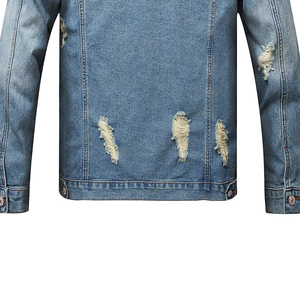 2024 Men's Best-Selling <b>Slim</b> <b>Fit</b> Jean <b>Jacket</b> High Street Style Casual Long Sleeve Hood High Fabric Quality for Spring - Product Image 5