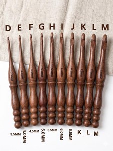 เข็มโครเชต์ไม้ทำมือรักษ์โลกพร้อมด้ามจับมุก สำหรับงานถักโครเชต์ งานฝีมือ ศิลปะพื้นบ้าน ของตกแต่งบ้าน ของสะสม งานหัตถกรรม - Product Image 6