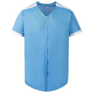Unisex Breathable Mesh Shirt Solid Blue All Seasons Sports <b>Top</b> 100% Polyester - Product Image 2