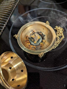 Accesorios-Quemadores de latón incensario colgante/quemador de incienso de carbón, incienso de 4,5 "H y quemador de incienso de carbón - Product Image 2