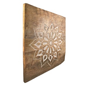 Hand Carved Traditional for <b>Wood</b> Sunburst Mandala Wall Hanging Panel-Moradabad Wholesale - Product Image 1
