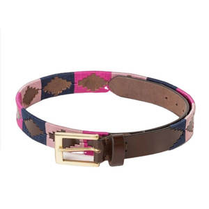 Ceintures de polo équestres classiques personnalisées en cuir véritable avec broderie, produits équestres en gros - Product Image 5