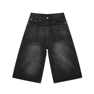 Pantalones Cortos Vaqueros Holgados para Hombre, Ropa Casual 2026, 100% Algodón, Sólidos, Transpirables, Ecológicos, con Logotipo Personalizado, Más Vendidos - Product Image 1
