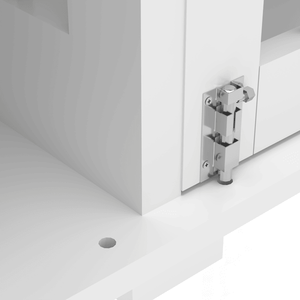 Grande Gabbia Doppia per Cani con 2 Cassetti Divisori e Porta Scorrevole, Cuccia in Legno Resistente all'Acqua per Uso Interno - Product Image 3