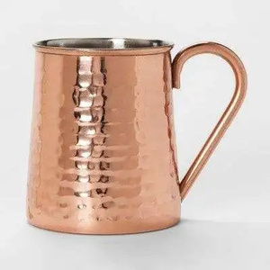 <b>Copper</b> <b>Mug</b> with Handle Vintage Style Drinkware for Cocktails and Teas Eco-Friendly Material - Product Image 3