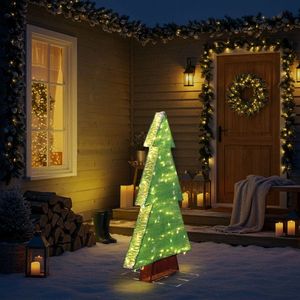 Albero di Natale Pre-Illuminato da 120 cm con 110 Luci LED Bianco Caldo per Decorazioni Interne ed Esterne - Product Image 5
