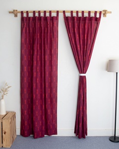 Cortinas Indias 100% Algodón para el Hogar y Hoteles, Diseño Bohemio Estampado a Mano, Transpirables, Premium, Juego de Cortinas Personalizables - Product Image 1