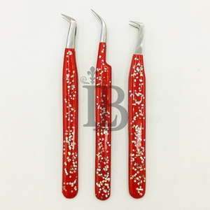 <b>Top</b> Selling High Quality Eyelash Extension Tweezers <b>Set</b> Individual Models Available Sustainable Glitter Lash Tweezers Low Price - Product Image 5