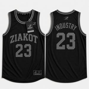Maillot de basket-ball authentique rétro noir-gris personnalisé, le plus vendu en gros, 100 % polyester respirant - Product Image 1
