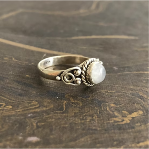 Trendy Design Moonstone <b>Ring</b> <b>Set</b> in <b>Sterling</b> <b>Silver</b> | Handmade Collection Fine Jewelry for Everyday & Occasional Wear - Product Image 3