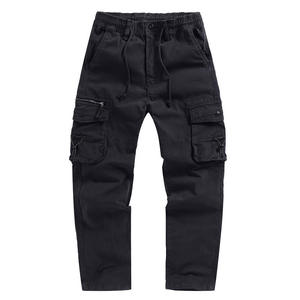 Washed Cotton Breathable Eco-Friendly Plain Dyed <b>Work</b> <b>Trousers</b> Men's Loose Fit Casual Sports Harem Pants Large Size Straight Leg - Product Image 5