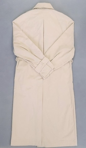 Chaqueta Bomber Larga Beige con Cinturón, Cuello con Muescas, Manga Larga, Impermeable, Casual, Elegante, con Estampado de Calaveras, Doble Botonadura, para Todas las Temporadas - Product Image 4
