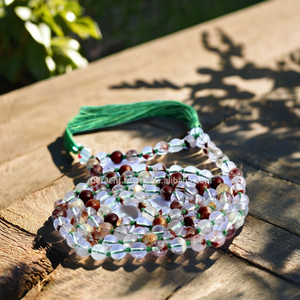 Cuentas de cuarzo de jardín para hombre de grado superior, último diseño, collar Mala anudado, borla, cristal curativo Natural, collares con cuentas de moda - Product Image 1