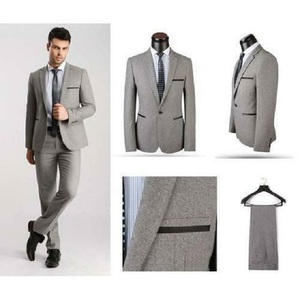Hot Selling Grey Men's Business Suit Breathable Plus Size Factory Direct Wholesale Fashionable Formal Wear - Product Image 3