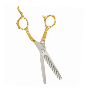 Dernière conception, ciseaux de coiffure professionnels confortables à manche ergonomique, lame en acier inoxydable tranchante, pliables pour hommes, pour la coupe et l'effilage des cheveux - Product Image 2