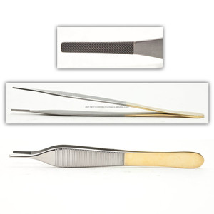 Pinzas Adson TC de 124 mm, de Acero Inoxidable, Pinzas Quirúrgicas Tipo Pulgar, Juego de Instrumentos |   Zarnab Quirúrgico - Product Image 1