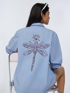Camisa Oversize de Moda para Mujer, Camisa Larga Estilo Western para Mujer - Product Image 3