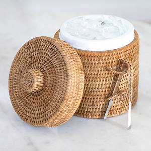 Caja refrigeradora de ratán para acampar, caja para enfriar bebidas para cenas al aire libre, cesta con tapa para enfriar bebidas - Product Image 4