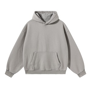Sweat-shirt à capuche unisexe en molleton, coupe décontractée, bleu lac uni, avec poche kangourou et poignets côtelés, vente en gros, vêtements décontractés - Product Image 2