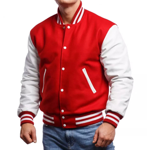 Veste de baseball à rayures pour homme, taille plus, avec logo personnalisé, marque privée - Product Image 4