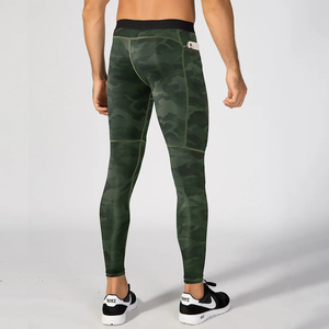Leggings de compression pour hommes, taille élastique, extensibles, pour l'entraînement, la course et la gym, vente en gros - Product Image 5