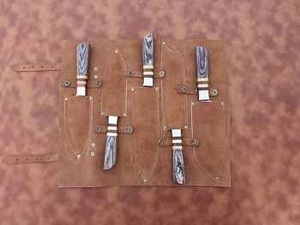 Ensemble de couteaux de chef professionnels en acier Damas écologique, 5 pièces, manche en bois de rose, logo personnalisé, MOQ 10 pièces, acier – Vente chaude - Product Image 3