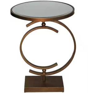 Table d'appoint Arius en métal noir la plus vendue avec plateau rond pour salon et salle de séjour – Meuble décoratif - Product Image 3