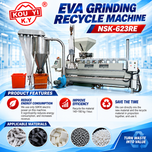 EVA Grinding <b>Recycling</b> Machine Single Shaft Gear Engine Eco-Friendly Automatic Start-Stop Model NSK-623RE - Product Image 1
