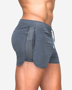 New <b>Men</b> Gym Running Shorts Fitness Mesh Side Patchwork Board Swim <b>Trunk</b> Custom logo Wholesales Fast Dry Sportswear Running Short - Product Image 2