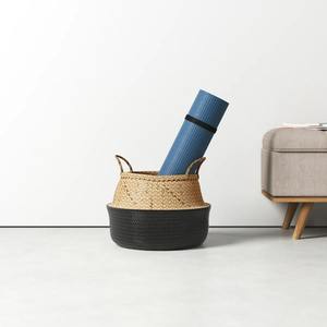 Cesta de Almacenamiento Hecha a Mano de Seagrass Natural y Negra, Venta al por Mayor, Ecológica, Hecha en Vietnam - Product Image 2