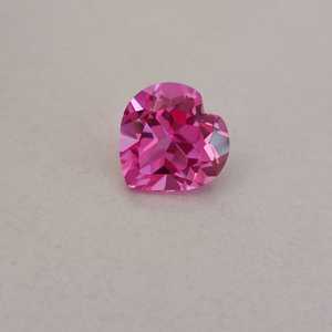 Saphir rose de qualité supérieure créé en laboratoire, taille cœur, pierre précieuse non montée, clarté brillante, rubis synthétique pour la fabrication de bijoux fins - Product Image 2
