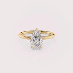 Bague de fiançailles en moissanite pour femme, bijoux de mariage classiques au design intemporel, disponible à prix compétitif - Product Image 6