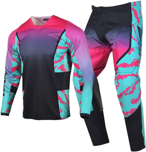 Combinaison de motocross MX en gros, uniforme de moto tout-terrain entièrement personnalisé, maillot et pantalon respirants, vêtements de course - Product Image 5