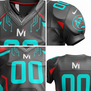 ชุดยูนิฟอร์มอเมริกันฟุตบอลแบบซับลิเมชั่นสั่งทำพิเศษ คอวี ผ้าตาข่ายระบายอากาศ ชุดเสื้อเจอร์ซีย์ฟุตบอลสำหรับนักกีฬามืออาชีพ - Product Image 5