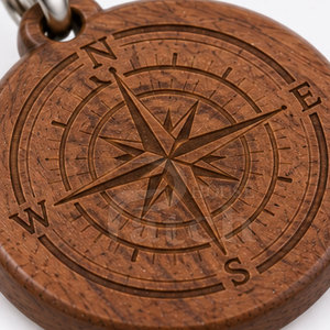 Llavero Decorativo de Madera Personalizado, Anillo de Madera con Diseño Natural para Regalos, Mochilas, Bolsos y Artículos de Viaje - Product Image 6