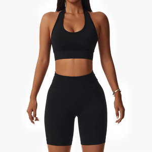 Ensemble de vêtements de sport écologiques respirants à taille haute en 3 pièces pour femmes, vêtements de sport, vêtements de yoga, vêtements de fitness, ensembles d'entraînement - Product Image 1