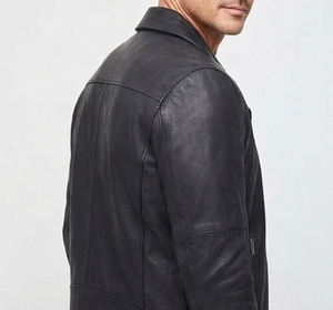 OEM ODM Custom High Quality Wholesale <b>Leather</b> <b>Jackets</b> Men's Customized Genuine Men <b>Leather</b> <b>Jacket</b> Chest Pocket <b>Leather</b> Coat Mens - Product Image 5