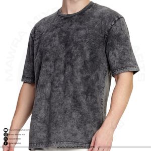 Camiseta al por mayor con lavado ácido, oversize, hombros caídos, alta calidad, 220g, tela de jersey 100% algodón, logotipo personalizado, color personalizado, para hombre - Product Image 6