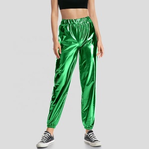 Leggings Metálicos Brillantes de Poliéster y Spandex para Mujer, Talla Estadounidense, Fabricante OEM, Venta al Por Mayor - Product Image 1